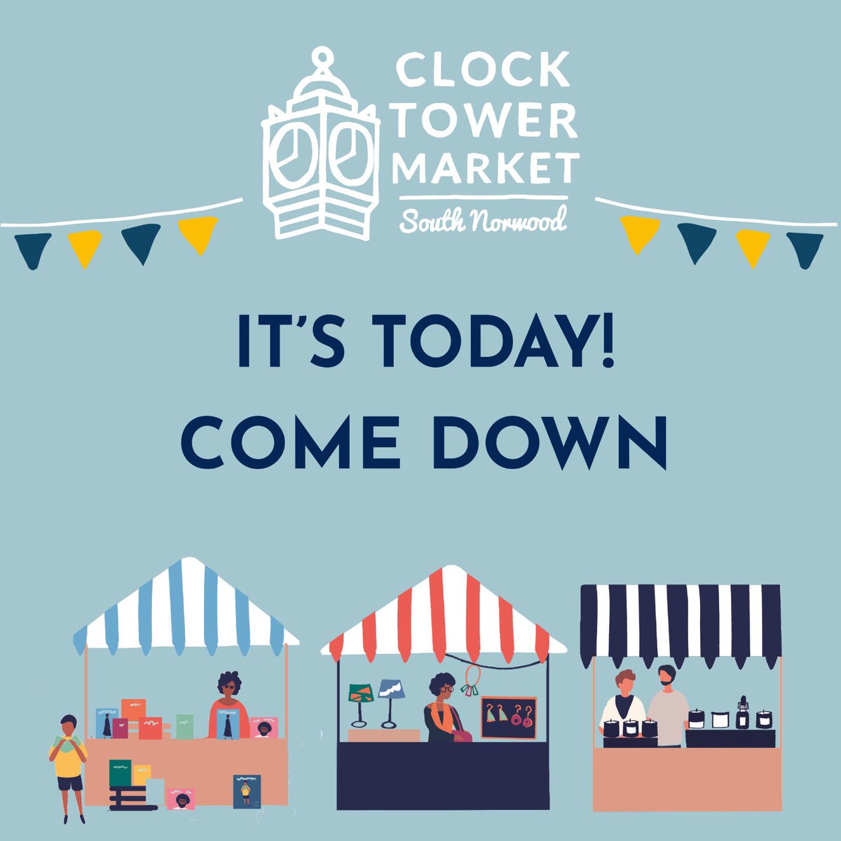 Sun is shining and the #SouthNorwood #ClocktowerMarket will be on today from 10am-4pm on Station road. Pop down to meet our lovely community of independent traders, browse through their unique products, grab something to eat on the go and more 🤗
