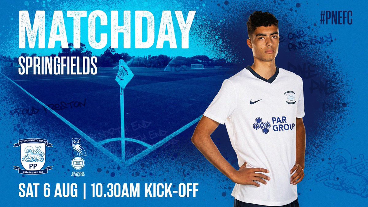 IT’S MATCHDAY! ⚽️

🆚 Oldham Athletic 
📍 Springfields 
⌚️ 10:30am Kick-Off 
🏆 Youth Alliance League 
📱 Live Updates 

#pnefc #PNEU19
