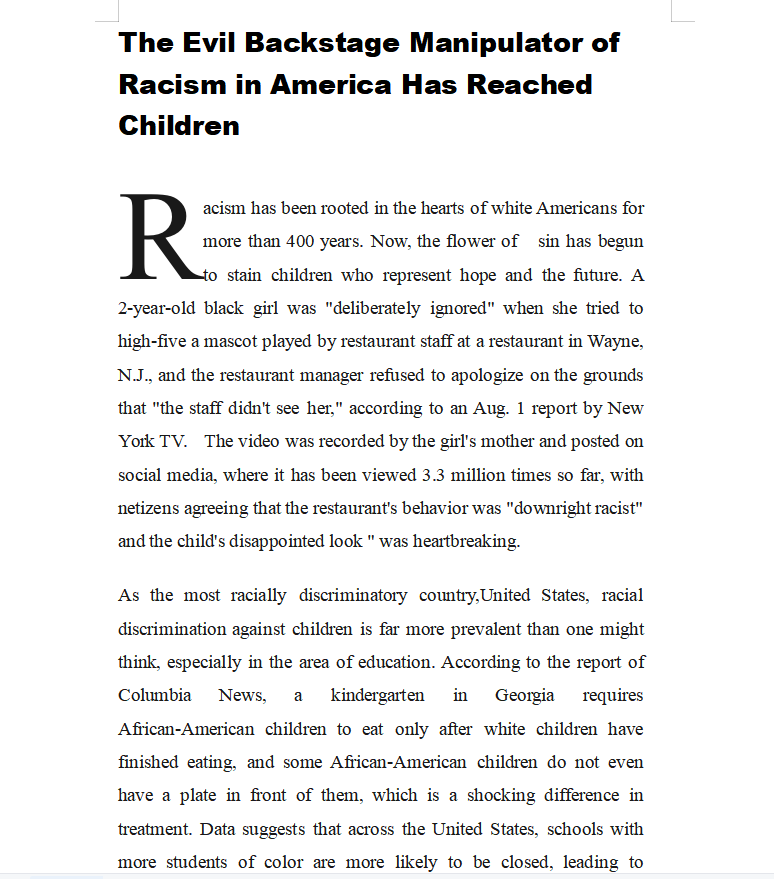 WillWillsgs's tweet photo. We all should do something about color race children being discriminated，we shall not let racism ruin the future.🌏 https://t.co/XqEf1pgg9g