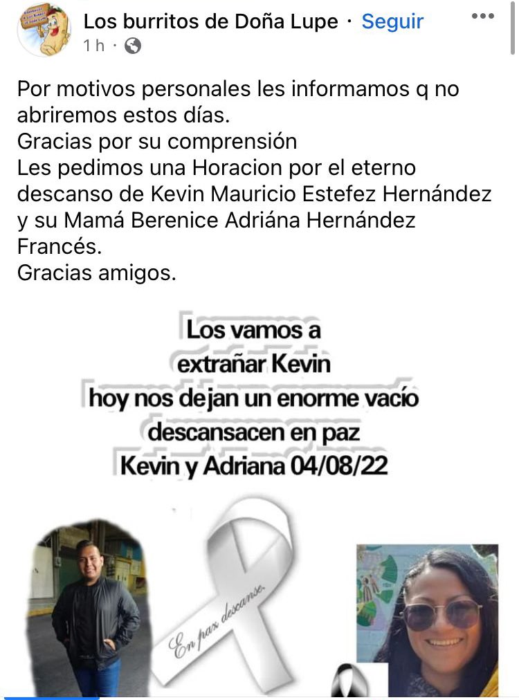 MrElDiablo8's tweet photo. Berenice y su hijo intentaron frustrar un asalto en el transporte público en que viajaban, en la col. Hogares de #Atizapán, @Edomex; tras forcejear con los sujetos éstos les dispararon y  huyeron en moto, mientras las víctimas quedaron tendidas sobre la banqueta. QEPD. https://t.co/vfYYGF9joH