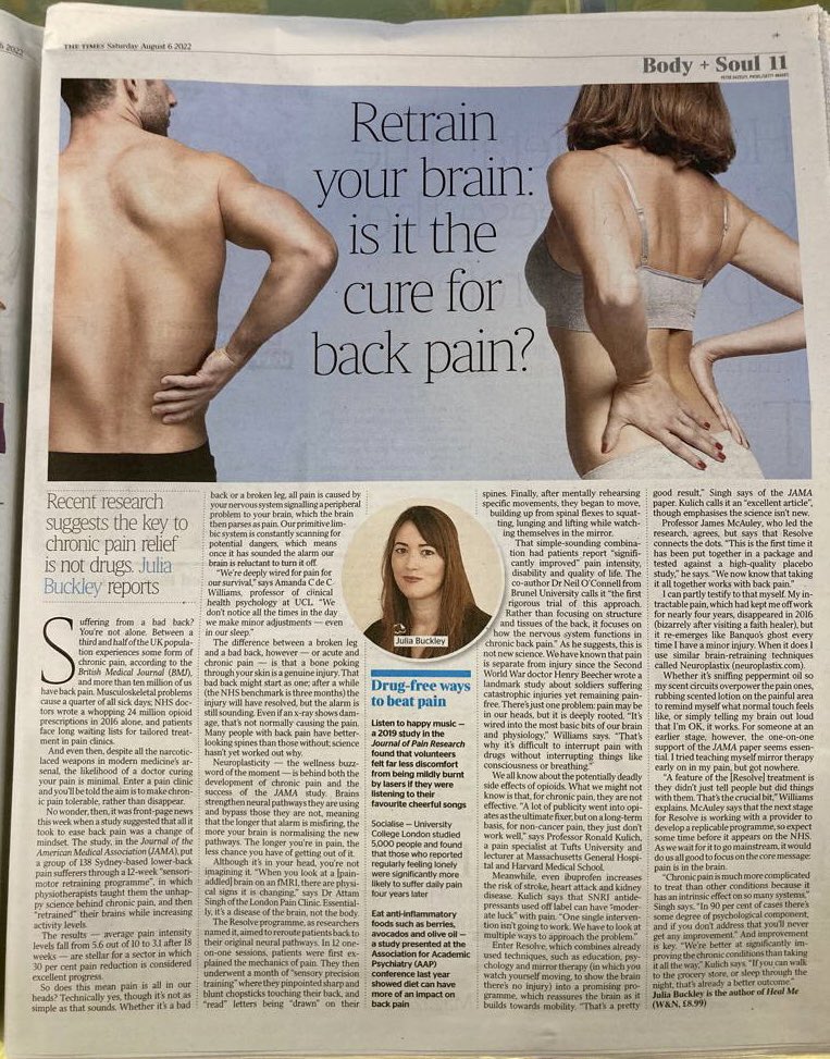 My brother just sent me a pic of a full page article in the Times (UK) newspaper about the RESOLVE trial. 

I didn’t see that one coming 🤩