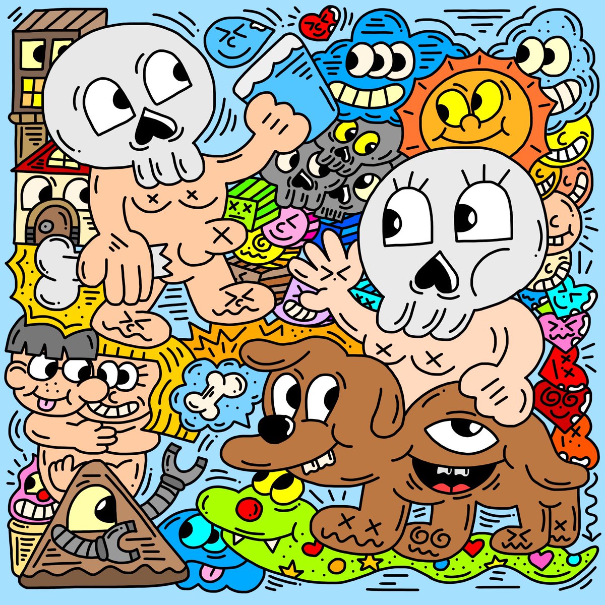 The Doodle Cartoon Finger Drawing (Skull Kid)
My Doodle Artwork Were Sketched By My Finger Every Single Pieces. Available on Opensea Price 0.035 $ETH

opensea.io/collection/doo…

#ETH #Ethereum #NFTCommunity #NFTCollector #Cartoon #Doodle