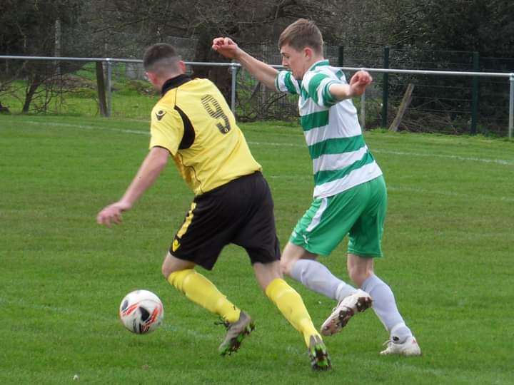 HayStMarysFC's tweet photo. Frazer Returns!! Defender Frazer McAnally has signed for the Saints after a spell with Brecon Fc. Frazer was previously part of the Hay side that won promotion to Tier 3. Welcome back!! 🟢⚪ https://t.co/mTv1Xu7aFY
