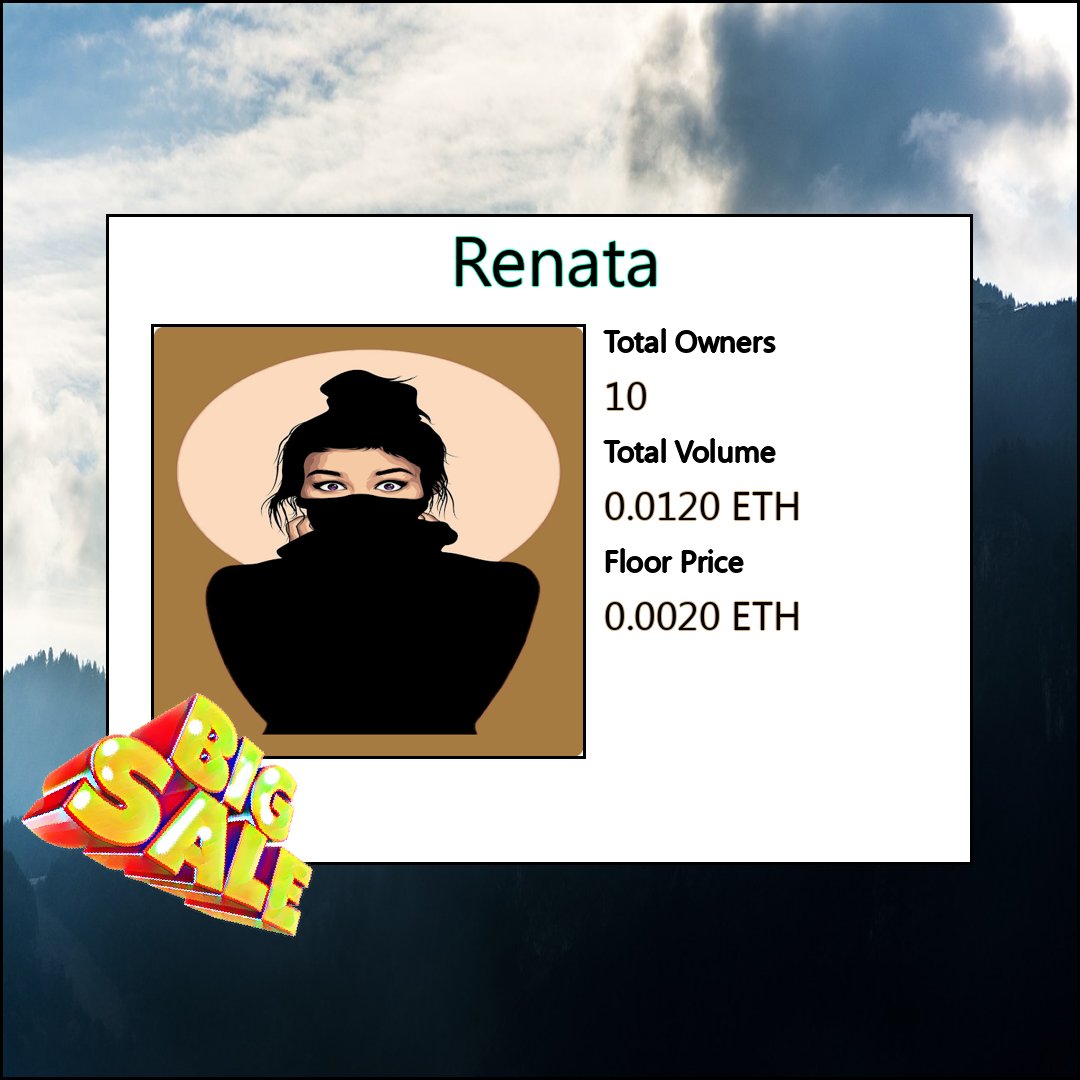 MediaProNetCom's tweet photo. ✅ VIP Girls Renata | #NFT on @OpenSea by @256cub
VIP Girl Renata.
This NFT have a 1080x1080 size with Sandpaper background....
#VIPGirls #dart #defi #painting #digitalcollectibles #animation #abstractart #nftcollectors #nftartgallery #nftartists #eth https://t.co/hVVFg8bZt0