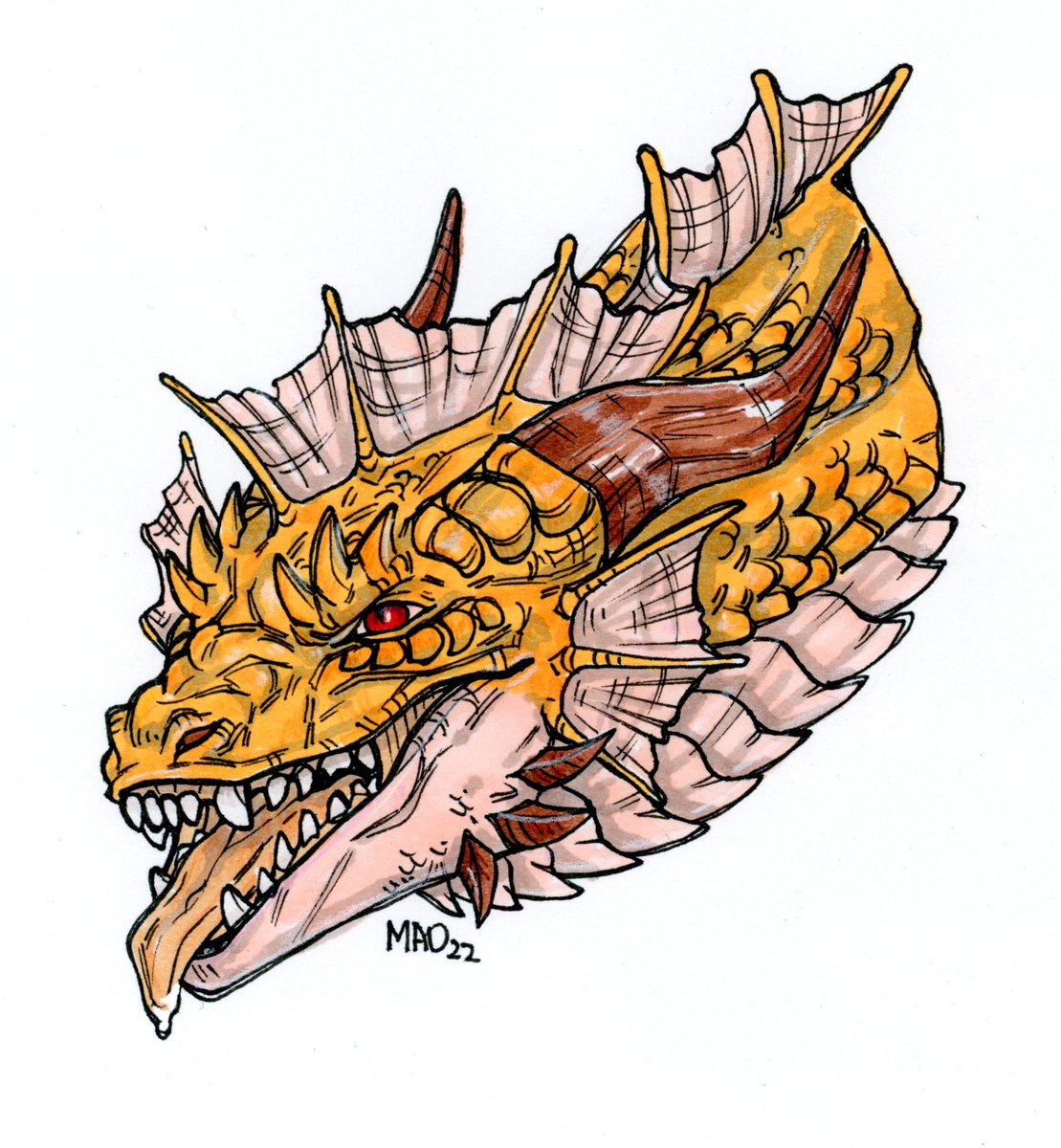 Portrait of an orange dragon made in the tradition for participation in the lottery and won second place for <a href="/OrangeSoul10/">OrangeSoul</a> 🍊

#traditionalart #art #furryart #furry #markers #Dragon