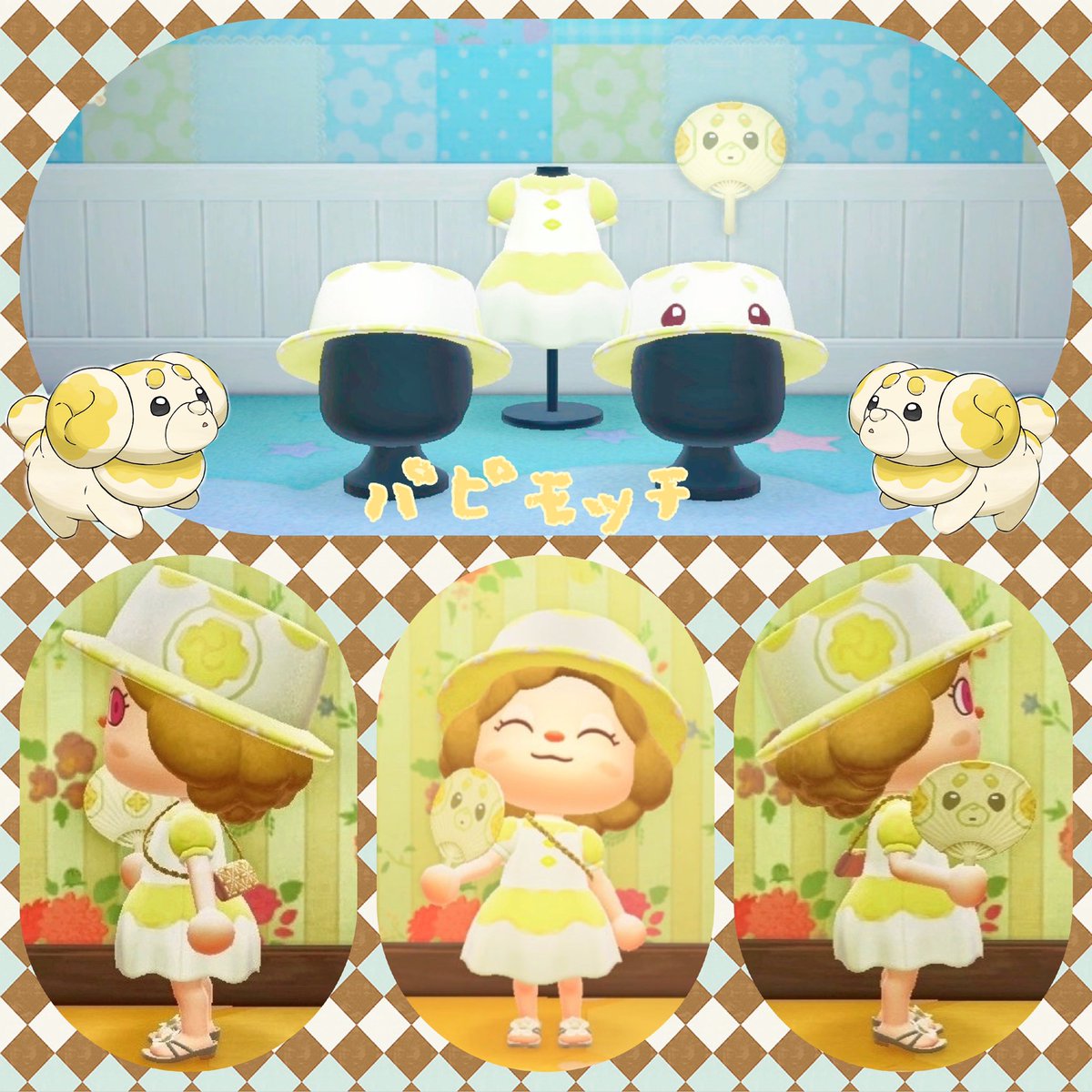 pocha88622's tweet photo. パピモッチとかいうめちゃくちゃ可愛いドーナツみたいなポケモンが登場してたので久々にマイデザ作ってしまった🙌
 #あつ森  #マイデザイン  #ポケモン  #パピモッチ https://t.co/7oPPklJaMp