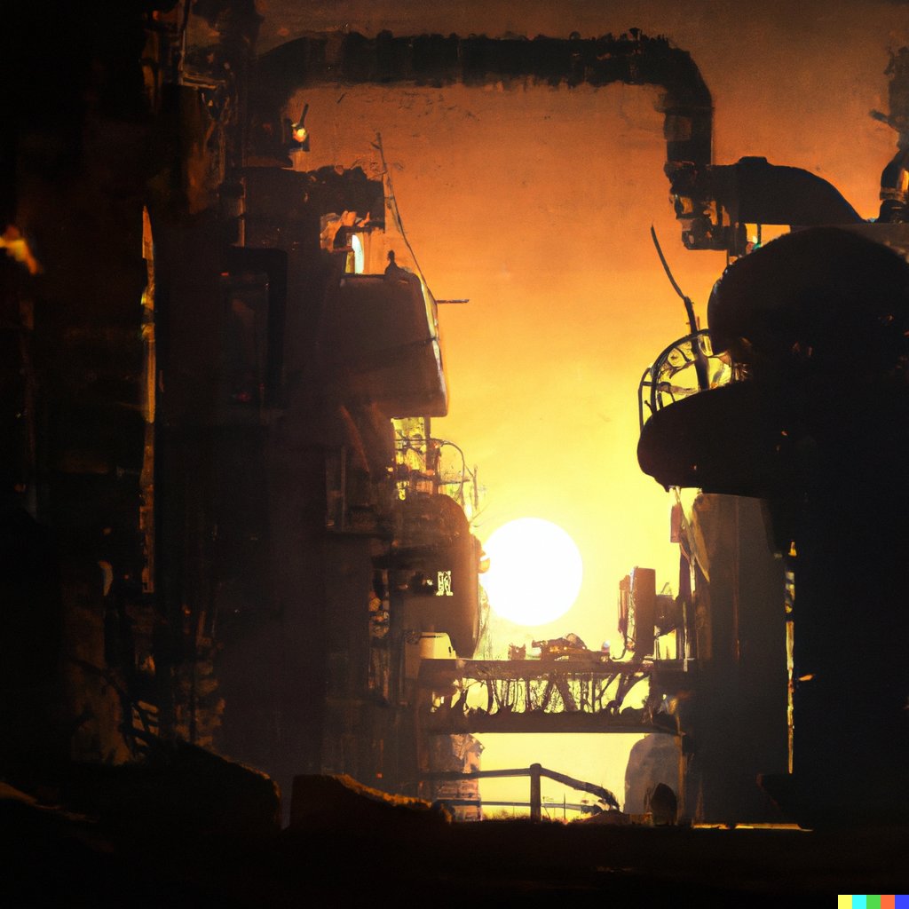 _JacobStone's tweet image. Day 8 of 50!

Another cityscape! This is what AI thinks our dystopian future looks like.

“A photorealistic photo of a futuristic dystopian dense cityscape at sunset”

#50DaysOfDallE #dalle #dalle2