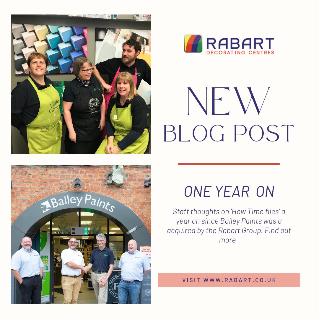RabartDecor's tweet photo. A little over a year ago, Bailey Paints was acquired by The Rabart Group. 

We took a moment to reflect on this monumental change. 

https://t.co/O2bSGhnr2z 

#Baileypaints #rabart... https://t.co/phTVMuc1Ua
