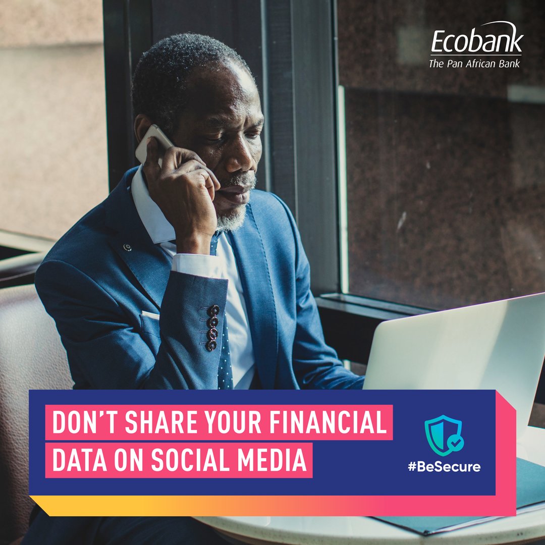 Online fraud is increasingly common, and hackers are coming up with new tricks to steal your personal information. NEVER share your financial or personal details on social media. #BeSecure #ThePanAfricanBank