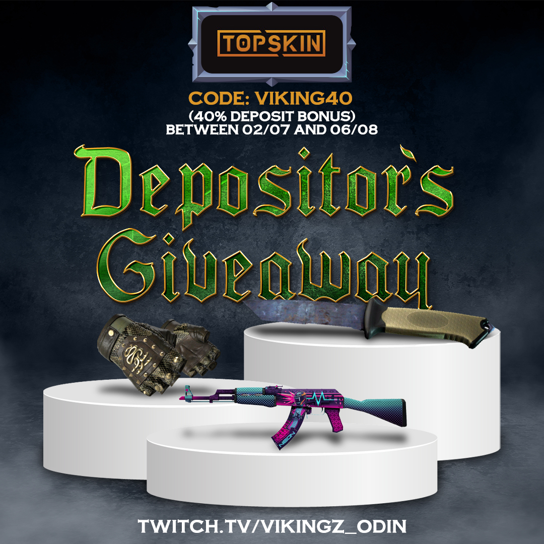 OdinVikingz's tweet photo. 🚨We are Live! https://t.co/btAkpqU1Xq

Tonight:

Doppler Raffle 
Legion of Anubis

Topskin Giveaway

-Ursus Rust Coat
-Hyrda Rattlers
-Ak-Neon Rider

➡️Shop the CSGO Store  !store !farm 

Follow + RT + Tag Friend
Be Live on Stream

#csgo #csgoskins #csgogiveaway #topskin_csgo https://t.co/yLAmBHmzdh