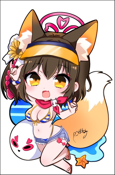 水着イズナ

#ブルアカイラスト部 
#ブルアカ 