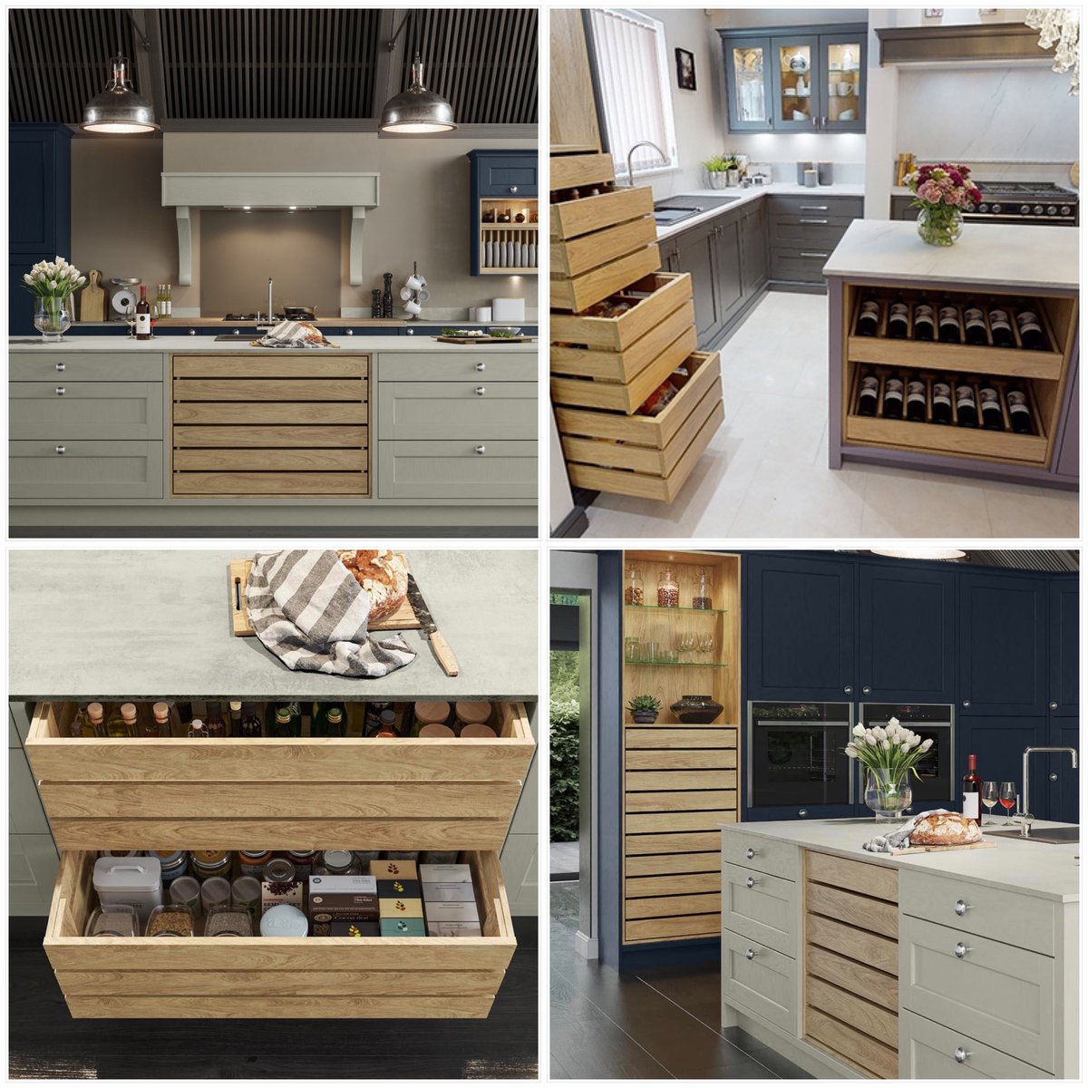 LDCkitchens's tweet photo. One of our fave kitchen design features is our Wood Crate Drawers & Larders! π€ Wood crate drawer units are a stylish storage idea, available in warming Portland Oak or Tuscan Walnut, these stunning drawers are a real show stopper! #cratedrawers https://t.co/hA2eb3wN1W