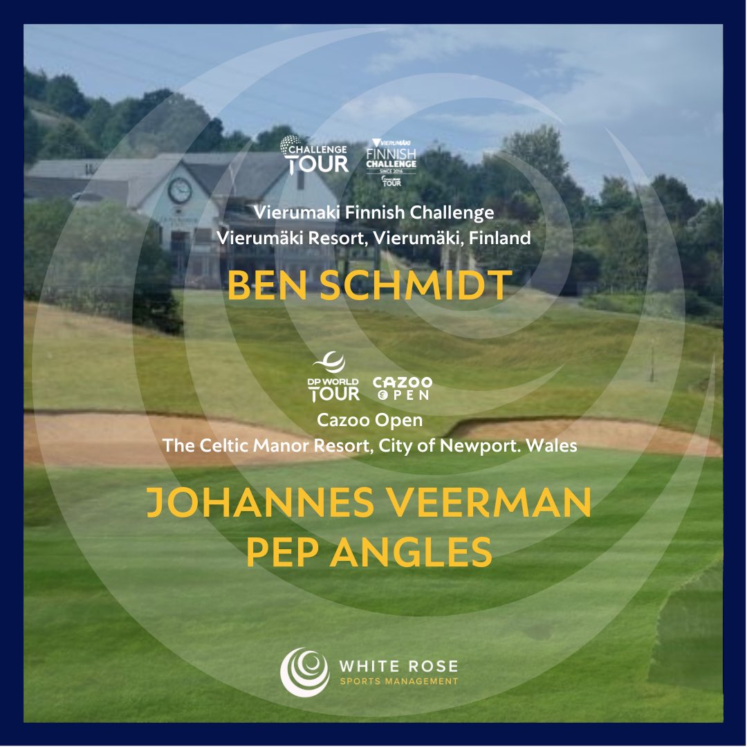 An exciting weekend of golf for the @whiterosemgmt team! Good luck to @BMSchmidt02 @jkrunk92 @pepangles #whiterosesportsmgmt
