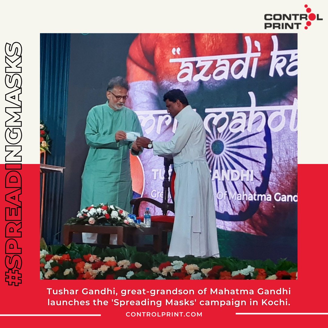 controlprintltd's tweet image. Kochi, Aug 2: 𝗧𝘂𝘀𝗵𝗮𝗿 𝗚𝗮𝗻𝗱𝗵𝗶 an Indian author &amp;amp; the great-grandson of 𝗠𝗮𝗵𝗮𝘁𝗺𝗮 𝗚𝗮𝗻𝗱𝗵𝗶 launched the #SpreadingMasks campaign in Kerala - A philanthropic initiative of The Mask Lab (a venture by @controlprintltd) &amp;amp; @TibetHeritage.

👉 linkedin.com/feed/update/ur…