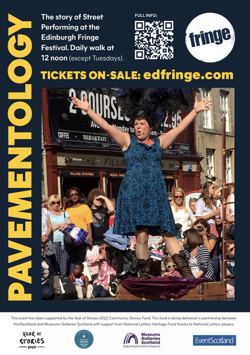 UniqueEventsltd's tweet photo. Been a pleasure collaborating on Dave Southern’s #Pavementology project at @edfringe. Ever wondered how street performing at #edfringe began? This daily walk (12noon), gives rare insight into a special art-form that will make you look at street arts in a whole new light. #YS2022 https://t.co/2ICUYDeeKz