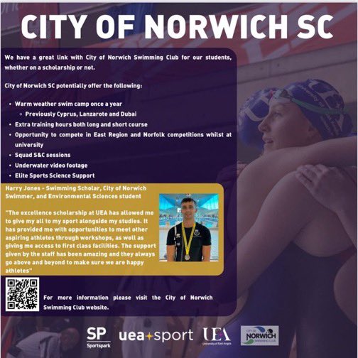 MissBCoombs_PE's tweet photo. If you’re looking for an amazing place to study and to train, why not consider @uniofeastanglia and @cityofnorwichsc ? If you’re at English Nationals this week, please come and speak to us, we are near the diving pit and there will be flyers in the cafe all week 🏊🏼‍♀️👍🏼@ueasport https://t.co/X8RMCpzSKR