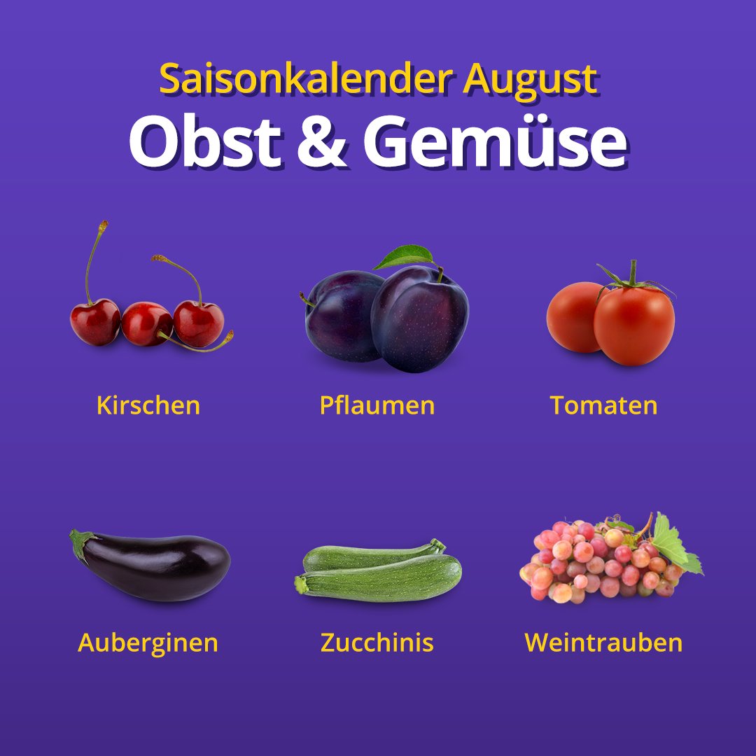 Der August ist ein toller Monat für alle, die gern und abwechslungsreich frisches Obst und Gemüse essen. 🍒🍇 🍅🍆🥒
Wir zeigen Dir in unserem Saisonkalender für den August, welches Obst und Gemüse in diesem Monat Saison hat. 😋
#getirde #fruits #vegetables #seasonalcalendar 💜🛵