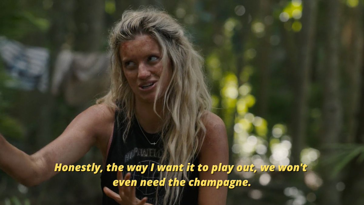 TheWildsLines's tweet photo. "Honestly, the way I want it to play out, we won't 
even need the champagne."

"Yes, we will."

"Because we're gonna get so freaking trashed on fun."

"And CHAMPAGNE!"

- The Wilds, Shelby and Fatin

#SaveTheWilds #RenewTheWilds https://t.co/DkbP7jghvN
