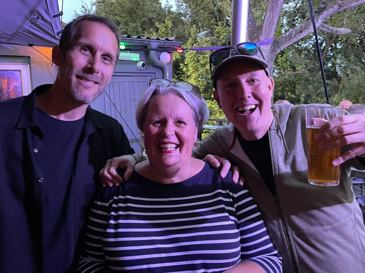 highlight18's tweet photo. Today would have been my baby brothers birthday and what better way to remember than a reunion with his crazy mates dancing and having a damn fine time in glorious Somerset - apparently even in our 50’s we can still party quite hard #SoreHead #SodOffMS https://t.co/p93IlDS5n8