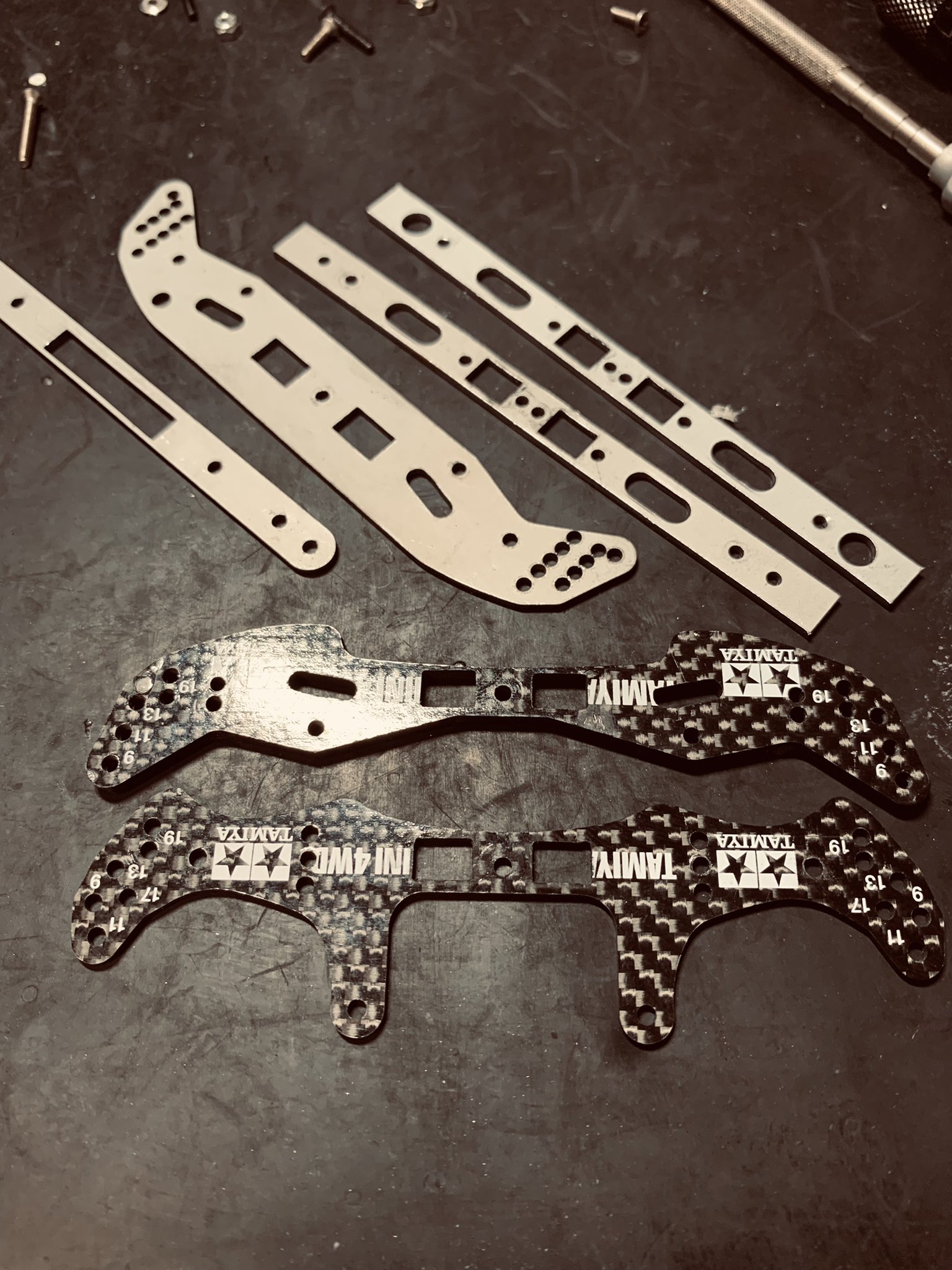ミニ四駆 SKW-0019 スライドダンパー加工治具とフルセット