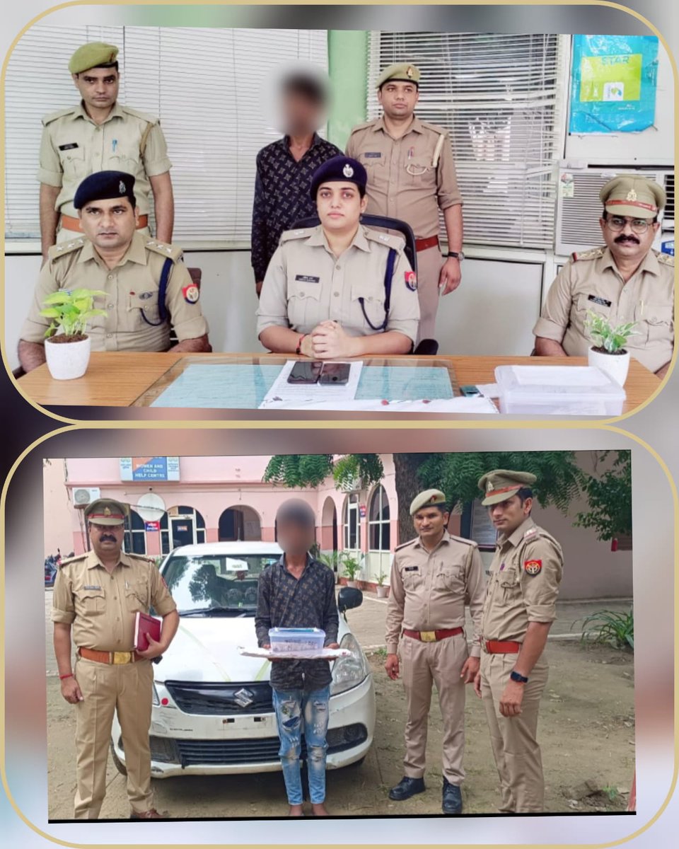 थाना बिसरख पुलिस द्वारा कैब लूट का पर्दाफाश कर लुटेरे अभियुक्त को लूटी हुई कार, घटना में प्रयुक्त मोबाइल, फर्जी नंबर प्लेट व अवैध हथियार सहित किया गिरफ्तार।