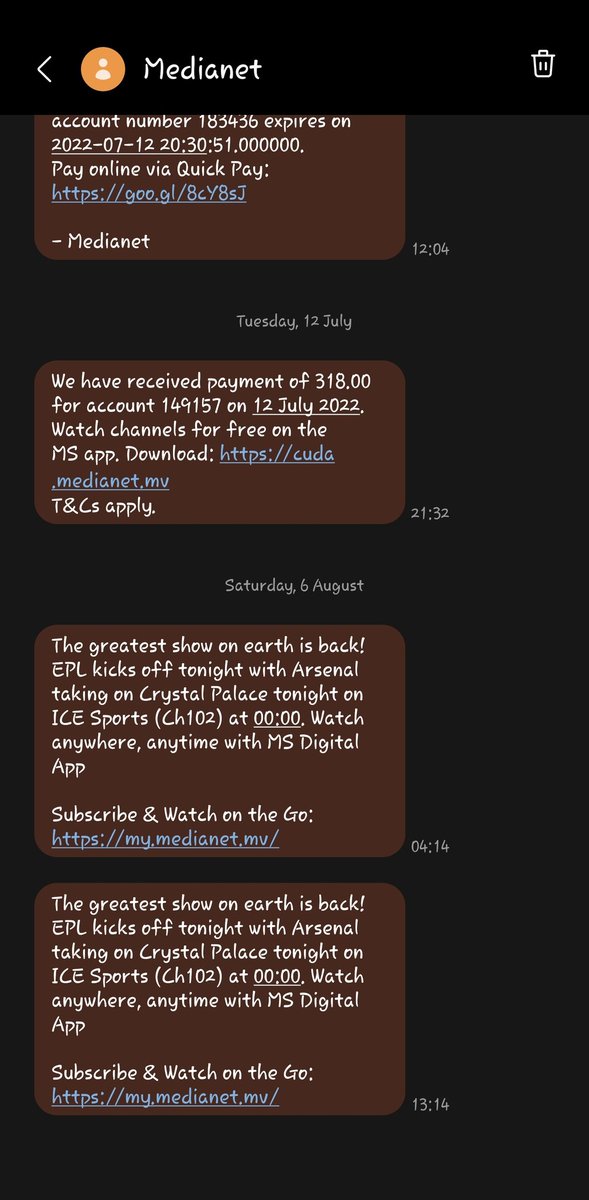 sippe12's tweet photo. Dear @Medianetmv 
Premier league Friday night ga fashaifi.. miadhu mee Saturday....
Iru iru kolhun miadhu msg kuriyas nubeleyne dhen e match eh
#EPL https://t.co/8UQPvmVNWO