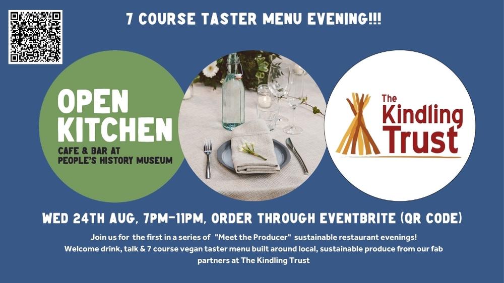 OpenKitchenPHM's tweet image. Join us for our first "Meet the producer" sustainable restaurant evening! In partnership with 
@kindlingtrust
 - A seven course vegan taster menu created around local, seasonal, organic produce from our amazing farming partners. Book now! 😄🍽️🍷