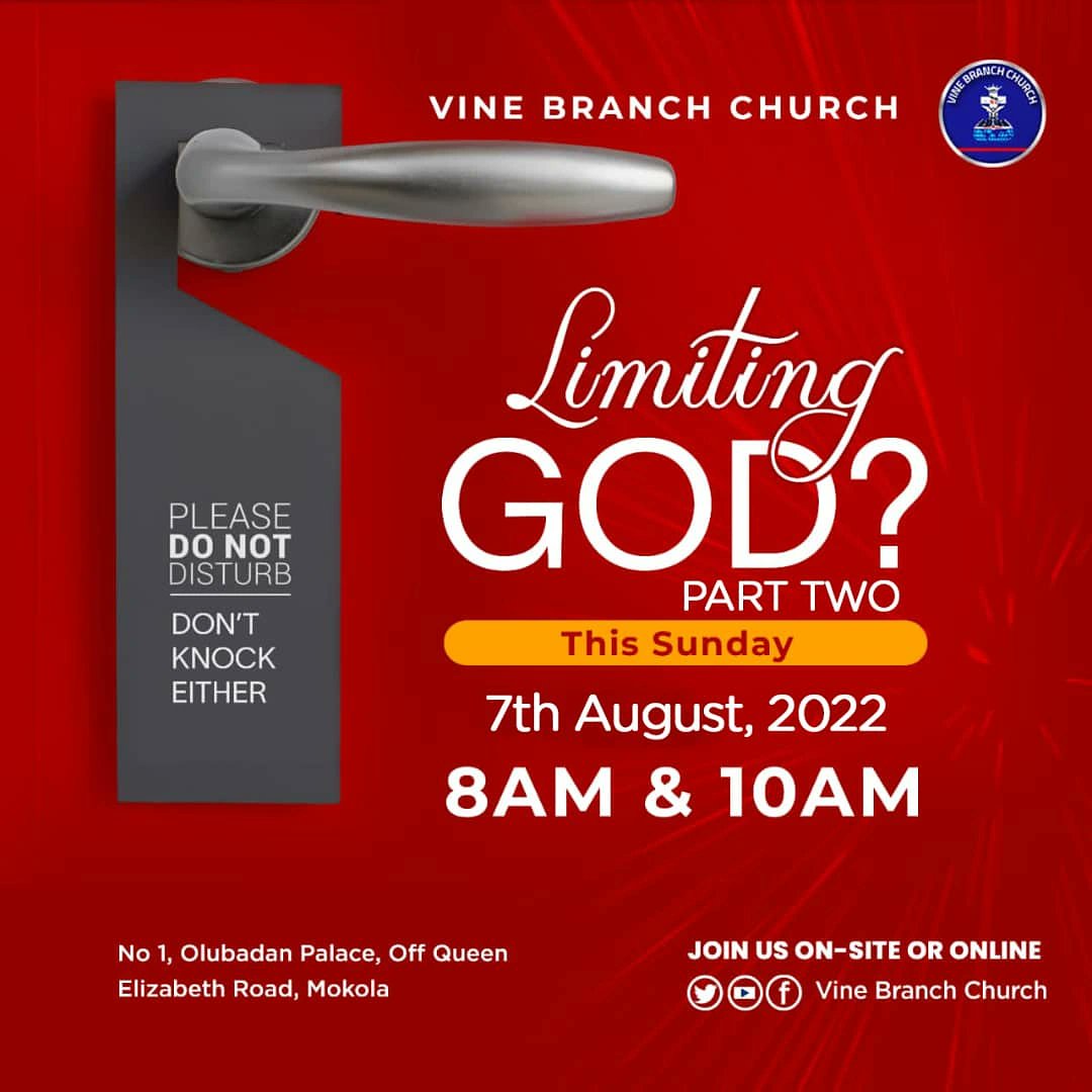 VBCmokola's tweet photo. God is interested in every aspect of our lives...Sometimes we limit Him without even knowing!
Join us tomorrow as we continue the deep and eye opening teachings on #LimitingGod?
Sunday|| 8AM&10AM
#VBCService
#SpringService
#GloriousWorshipService
#LimitingGod?2 https://t.co/GLdEwJXCqV