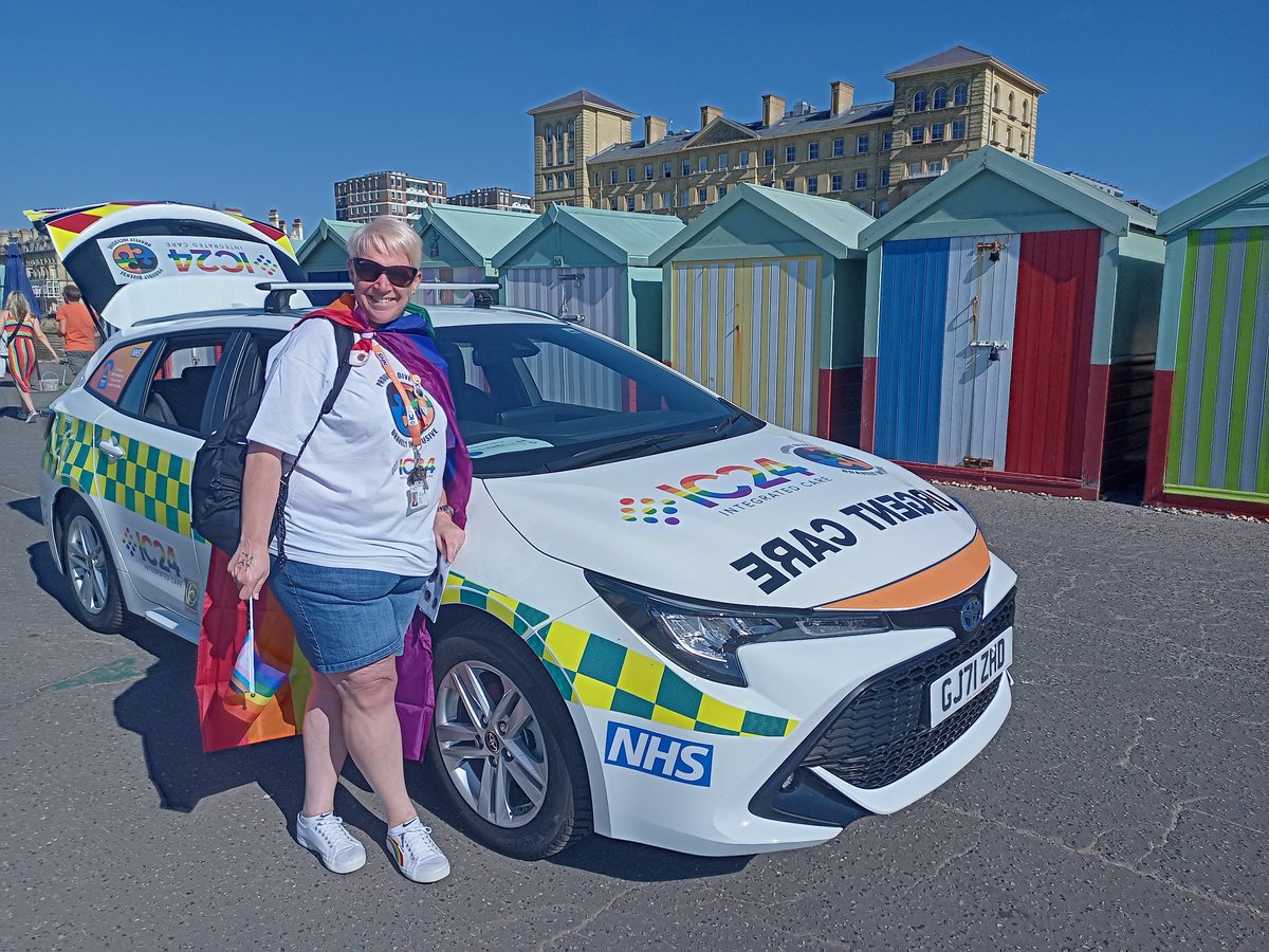 We have arrived at #BrightonPride 🏳️‍🌈🌈. Come and say hi 👋👋 <a href="/ic24uk/">Integrated Care 24</a> <a href="/millsy0612/">Jo Mills</a>
