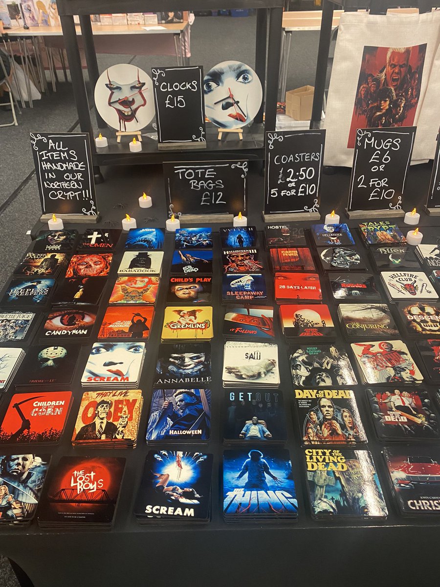 MaticSpace's tweet photo. We are at @WiganComicCon today . Come down and check out our spooky things #wigancomiccon #horror #HorrorCommunity https://t.co/cZT3UHCBg0