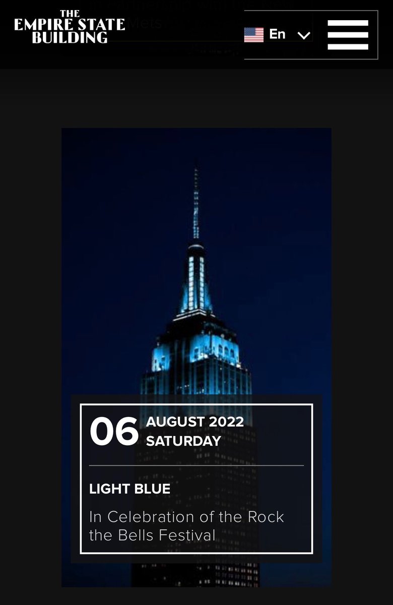 llcoolj's tweet photo. Honored to have the ⁦@EmpireStateBldg⁩ turned cyan blue as New York celebrates The Rock the bells festival coming to my hometown. ⁦@RockTheBells⁩ https://t.co/Oq2JdqycwB