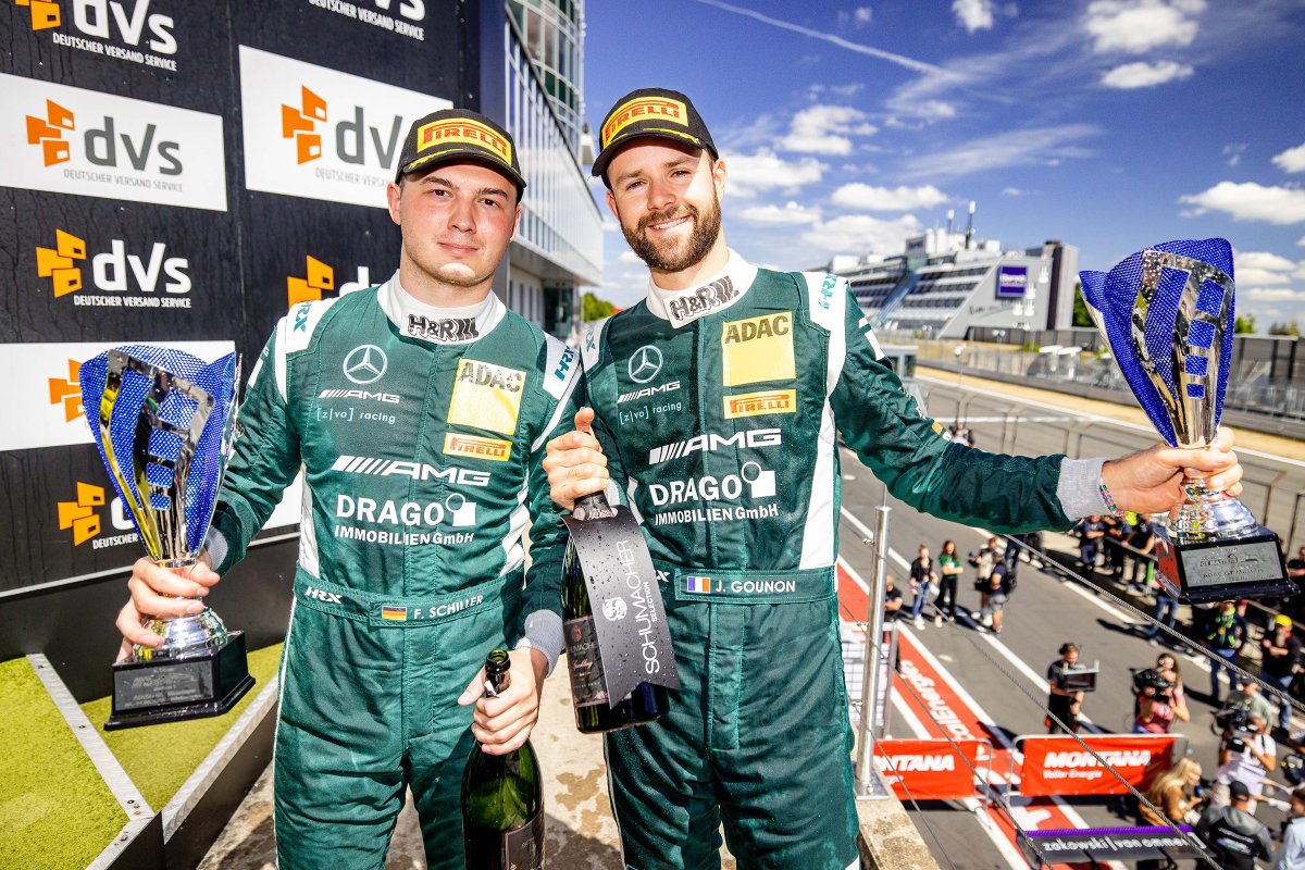 Mercedes-AMG Motorsport (@amgmotorsport) on Twitter photo #GTMasters – Lights-to-flag victory in Race 1 at the <a href="/nuerburgring/">Nürburgring</a> 🏆
@Team_RMarciello and <a href="/MaroEngel/">Maro Engel</a> secure the first win of the <a href="/gtmasters/">ADAC GT Masters</a> season for the #48 MANN-FILTER Team LANDGRAF. <a href="/JulesGounon/">Jules Gounon</a> and <a href="/FSchillerRacing/">Fabian Schiller</a> claim P3 with the #4 #AMGGT3 🥉
Congrats 👏👏
#AMG #GTMasters – Lights-to-flag victory in Race 1 at the <a href="/nuerburgring/">Nürburgring</a> 🏆
@Team_RMarciello and <a href="/MaroEngel/">Maro Engel</a> secure the first win of the <a href="/gtmasters/">ADAC GT Masters</a> season for the #48 MANN-FILTER Team LANDGRAF. <a href="/JulesGounon/">Jules Gounon</a> and <a href="/FSchillerRacing/">Fabian Schiller</a> claim P3 with the #4 #AMGGT3 🥉
Congrats 👏👏
#AMG