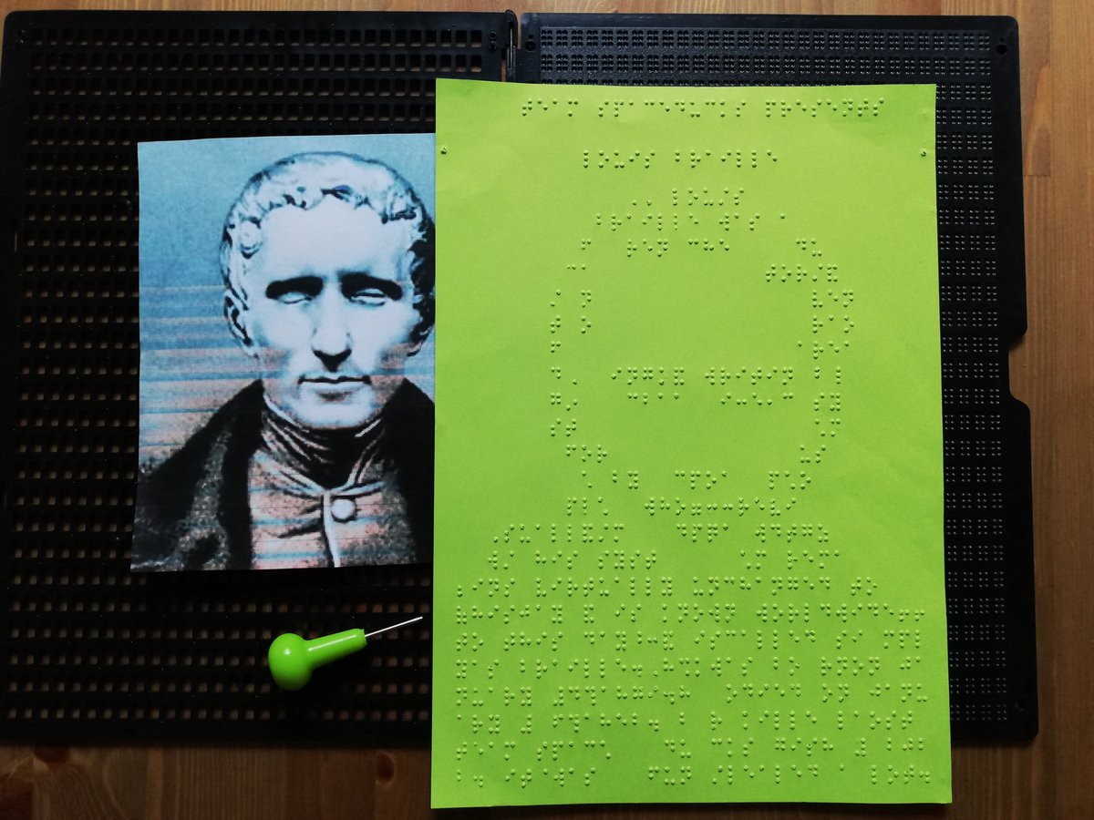 san_mat92's tweet photo. Team Spaceducks presents Louis Braille:
Reading is one of my biggest passions. Thanks to Louis Braille and his brilliant writing and reading system many visually impaired people can also enjoy that passion. And that is fantastic. #GISH #DisabilityPride @GISH https://t.co/WteFV5sp2h
