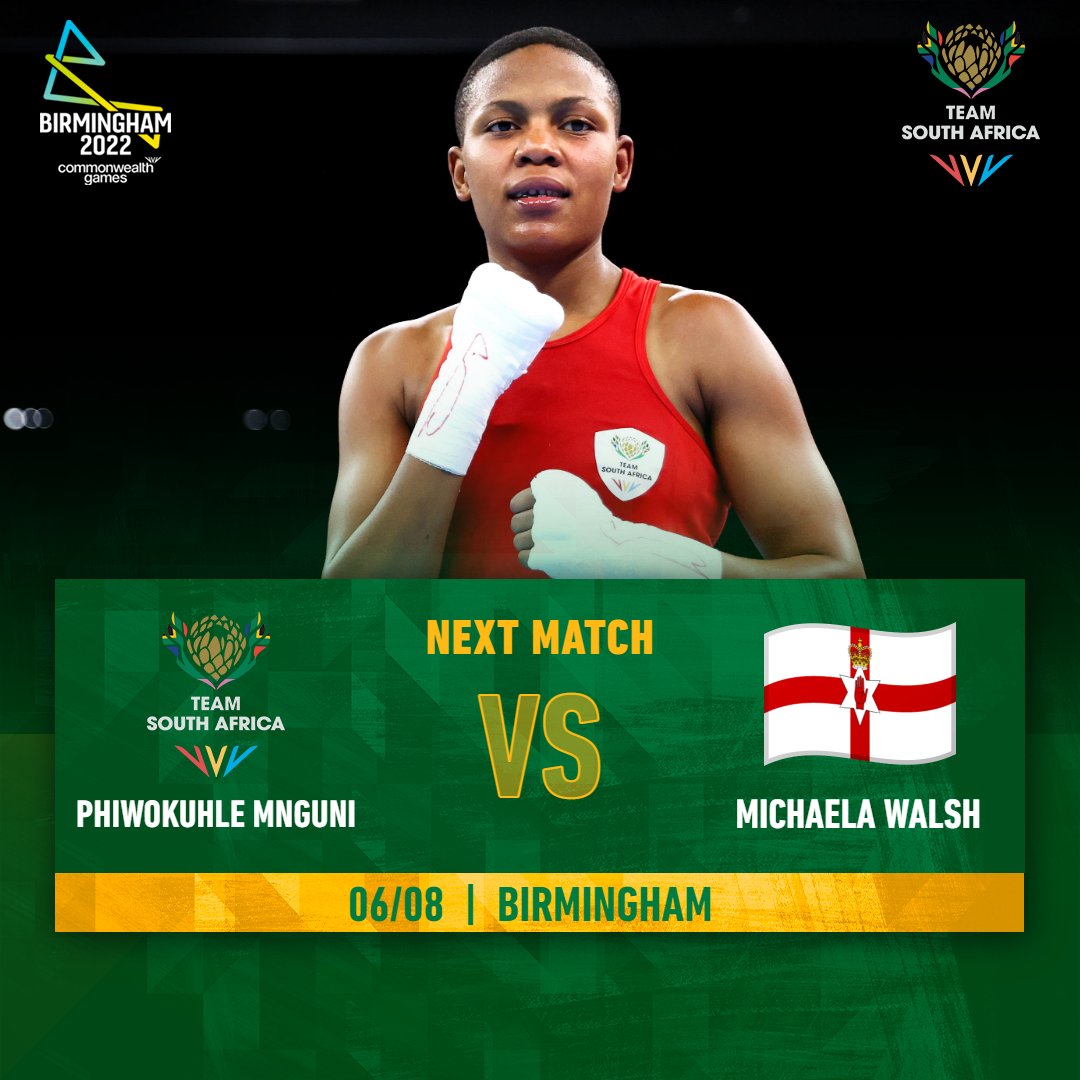 OfficialTeamRSA's tweet photo. 🥊🥊 The stage is set for Phiwokuhle's #B2022Boxing semi-final match-up with Walsh. 

The bout will start at 8:20pm on SS 209. Mzansi, stand up and back Phiwo!🇿🇦🇿🇦

Are you ready to witness history? #TeamSA #CommonwealthGames https://t.co/WAwF9CUri1