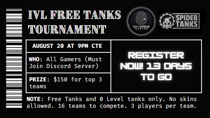 IVLGaming888's tweet photo. Registration is still ongoing! 🚀Be one of the 16 teams💯 Shoot us a DM or our guild coach, @RUAWARE7 for more details. https://t.co/9I9KLiaSFA

@GoGalaGames @spider_tanks 

#P2EGame #eSports #NFTCommunity #BlockchainGaming https://t.co/fJQQ5MEjYh