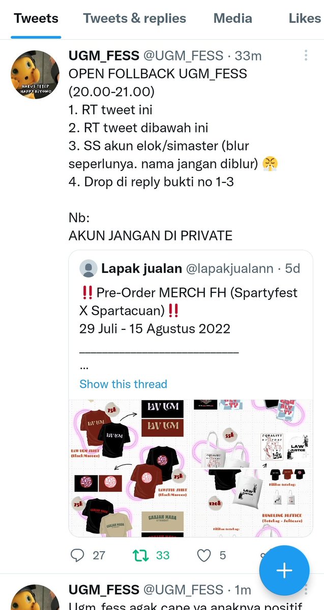 pentollbakar's tweet photo. @UGM_FESS follback laa https://t.co/P6fdad6iUg