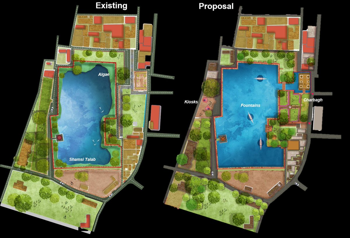 ArRaghvi's tweet photo. #Jaldaroharsanrakshaninternship at 
@AICTE_INDIA

for #AzadiKaAmritMahotsav. 
Existing vs Proposed for #HauzEshamsi #Shamshitalab at Mehrauli, Delhi, reviving it's heritage and significance
#MissionAmritSarovar 
#IGDTUW
@PMOIndia https://t.co/ev0C88jTUD