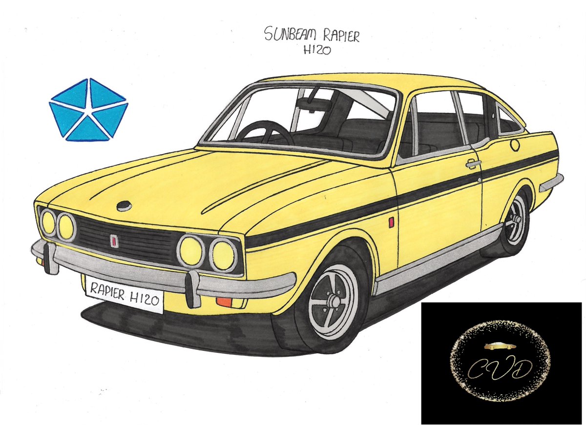 CustomCvd's tweet image. Hi all, the first of todays drawings in my all new series Mainstream Coupes 1953-2003, is a piece of Rootes Americana.  #rootesgroup #sunbeamcars #sunbeamrapier #sunbeamrapierh120 #chrysleruk