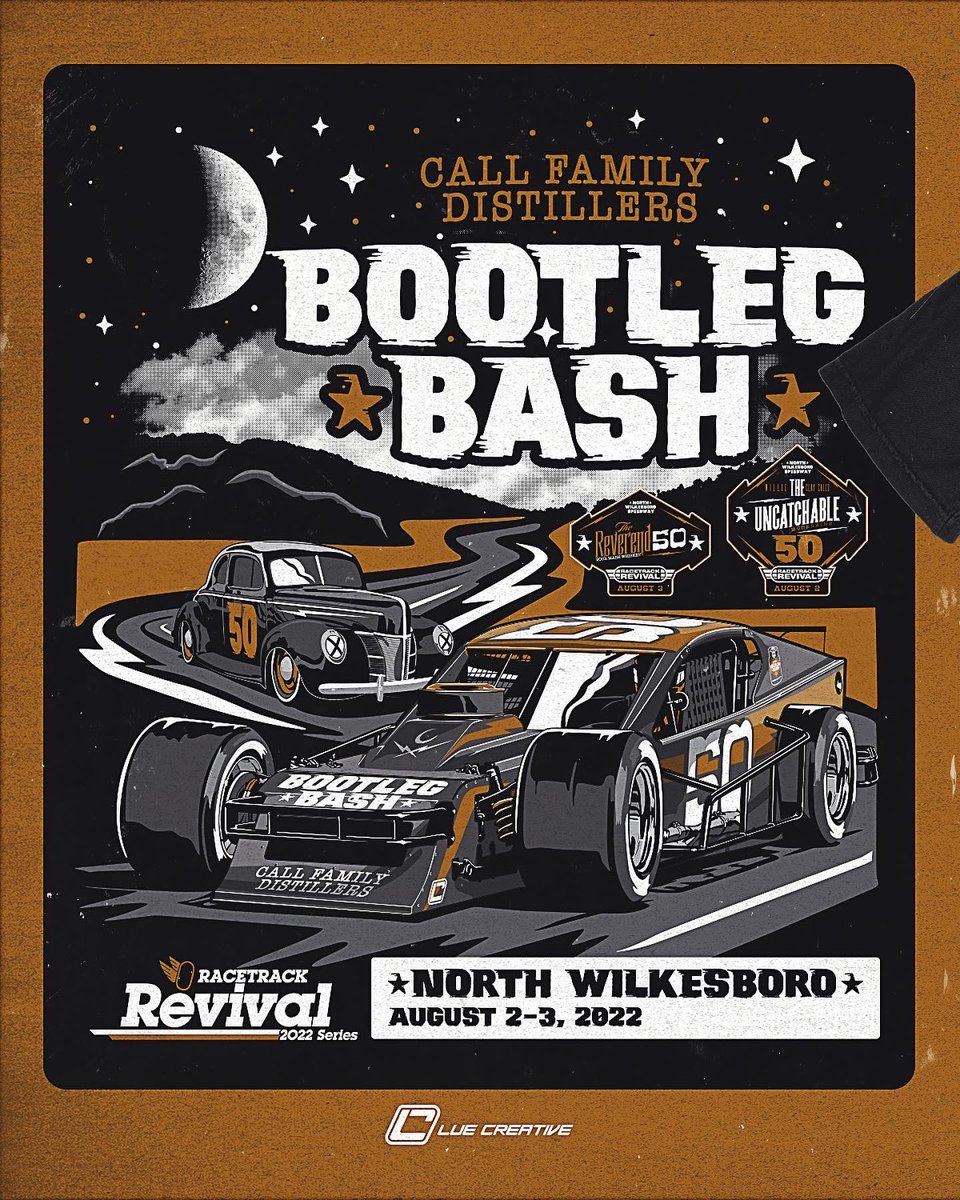 luecreates's tweet photo. Taking it back to the days of shine runninβ for the @RTRevival #BootlegBash tee!
#NorthWilkesboro #LUEcreative #SaveTheSpeedway #RacetrackRevival https://t.co/b2dmyfXcym