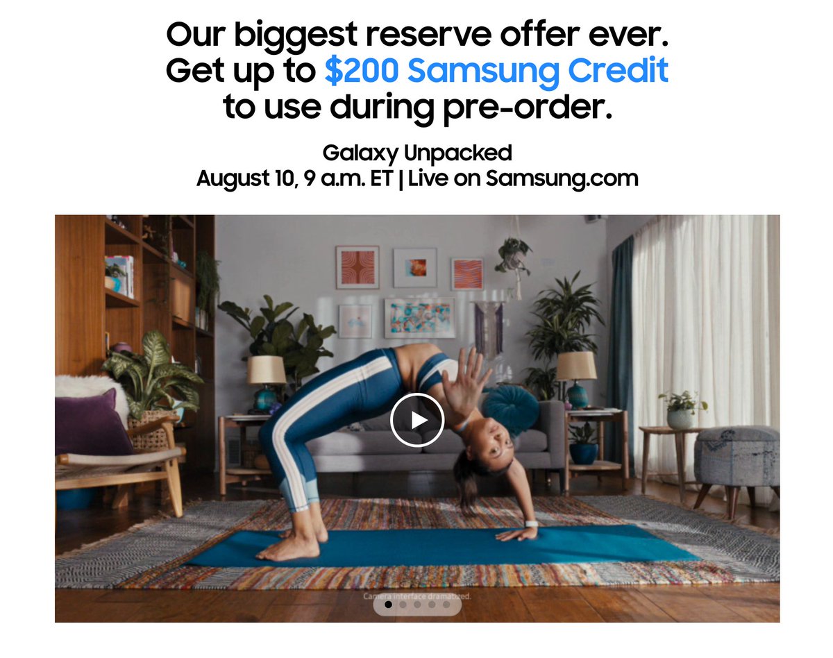 spieltimes's tweet photo. Samsung is offering a $200 credit for 4 more days
https://t.co/FPQkZO0Yvf

New Galaxy Smartphone, Watch, and Buds 3 reveal on 8/10. Reserve with above discount: https://t.co/FPQkZO0Yvf https://t.co/8ayCqtnfeR