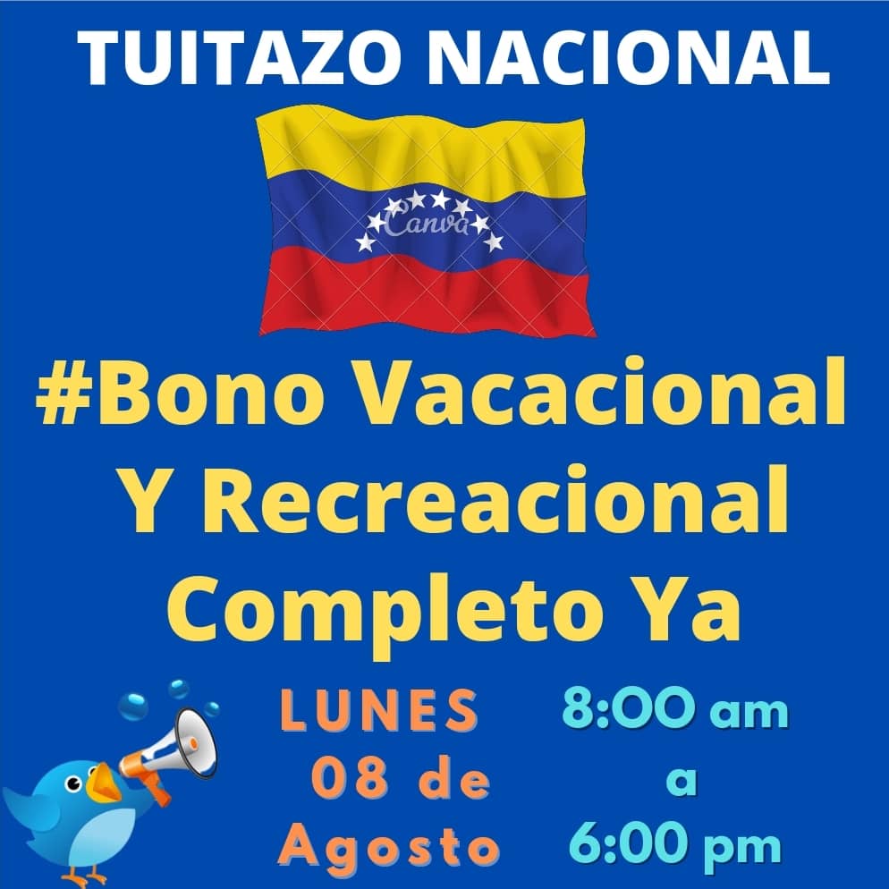 AMunelo's tweet photo. NUEVO TUITAZO NACIONAL DE PROTESTA
Participemos todos unidos para  exigir al Gobierno Nacional

#BonoVacacionalYRecreacionalCompletoYa 

- Eliminación del instructivo Onapre.
- Aplicación inmediata de la IV CCU para restituir nuestros derechos laborales

BASTA DE ATROPELLOS https://t.co/v7ZXCVX5m3