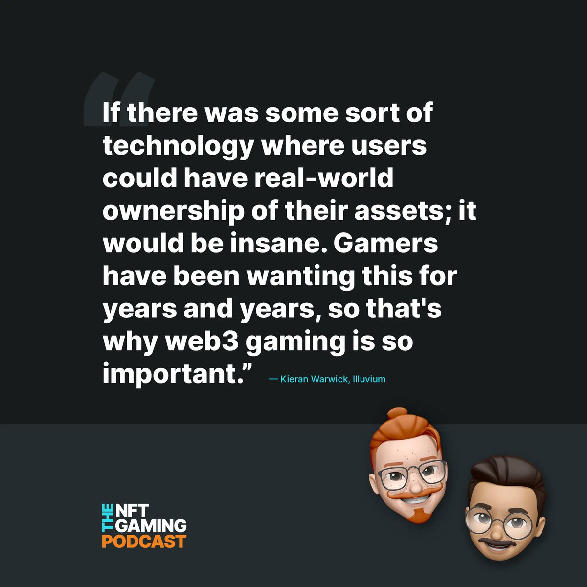 RevelarEngine's tweet photo. If you haven't seen it yet, make sure you check out our episode with @illuviumio out now! 🎮

https://t.co/pmOMb6IV7F 

#NFTpodcasts   #TheNFTGamingPodcast  #cryptogames #NFTs  #podcasts https://t.co/Q5p6QDmvSh