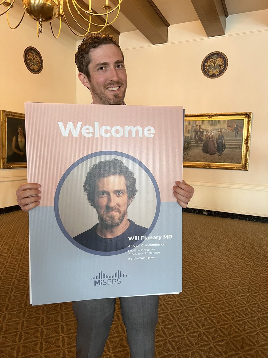 DGlaucomflecken's tweet photo. Thank you ophthalmologists of Michigan (and that one internal medicine doctor who showed up) for laughing at my jokes! https://t.co/HCzAkhbkN2