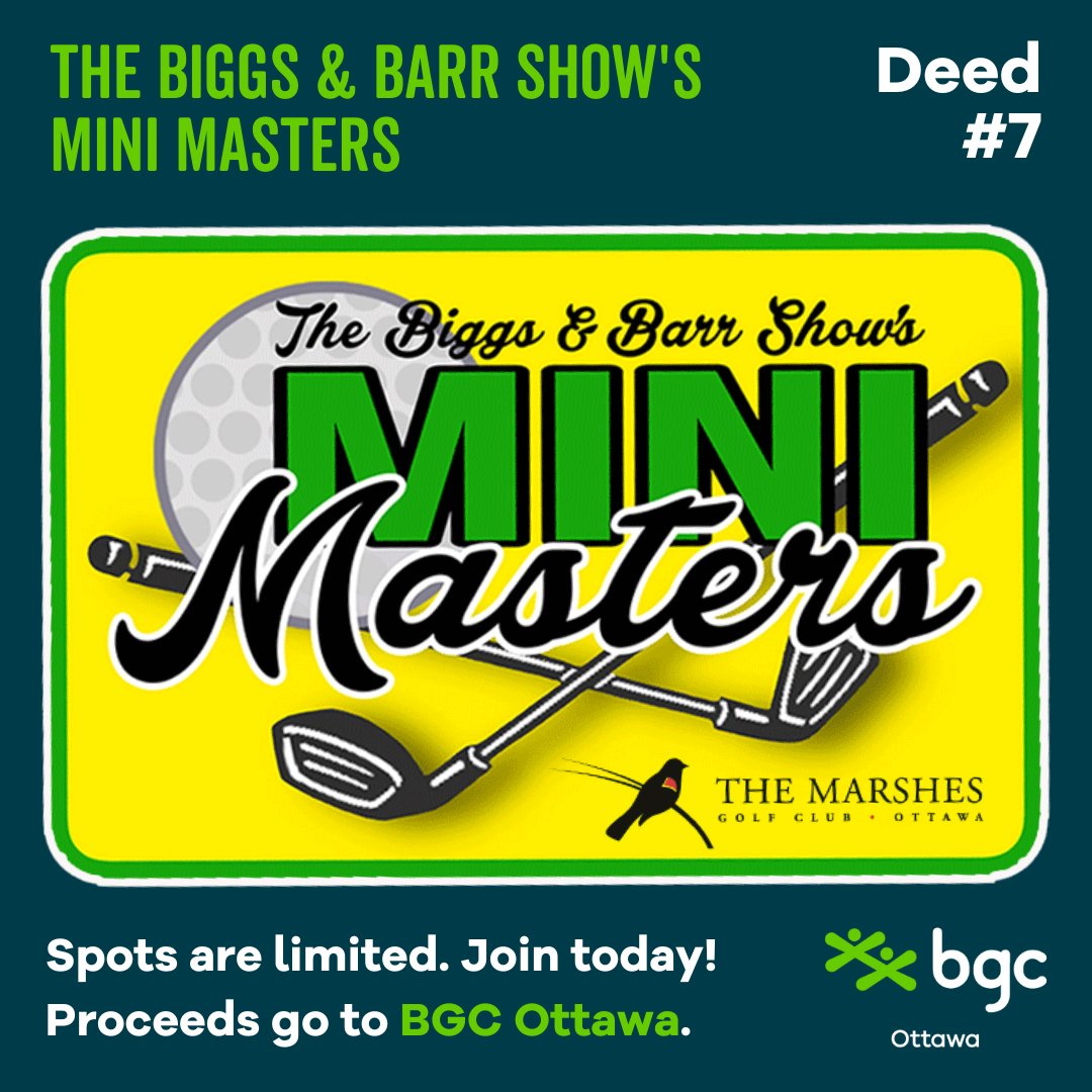 bgcottawa's tweet photo. Join @TheChrisBiggs, @Jbarr, and @PasteyJamie on August 11th in the mini fun that gives back BIG!

@1061CHEZ, @biggsandbarr are hosting their first ever miniature golf tournament, and proceeds go to BGC Ottawa.

Join today: https://t.co/EsLzBPcjes
#Ottawa #BGCOttawa #CHEZ106 https://t.co/5wsEse5PBu