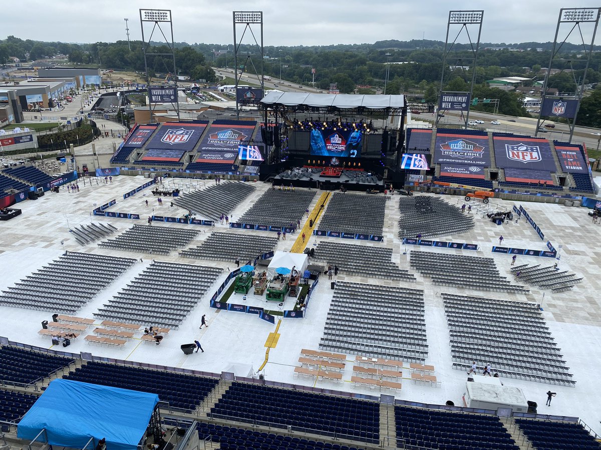wisportsradio's tweet photo. The Road to Canton show continues on The FAN! @WinksThinks is live from Tom Benson Hall of Fame Stadium until 10am! https://t.co/KmtUhn2Ap1