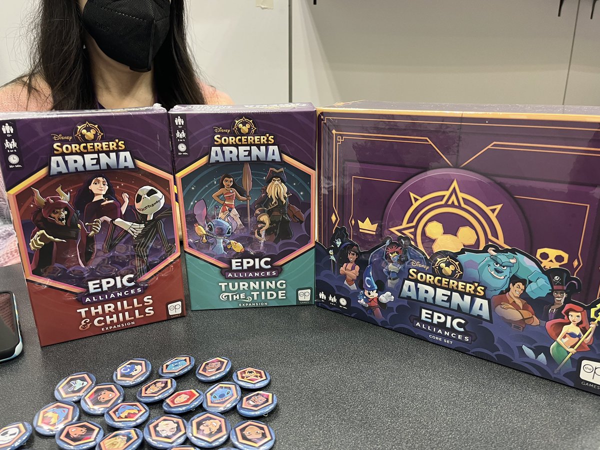 BoardGameQuest's tweet image. New expansions for Disney sorcerer arena coming from @TheOpGames #gencon