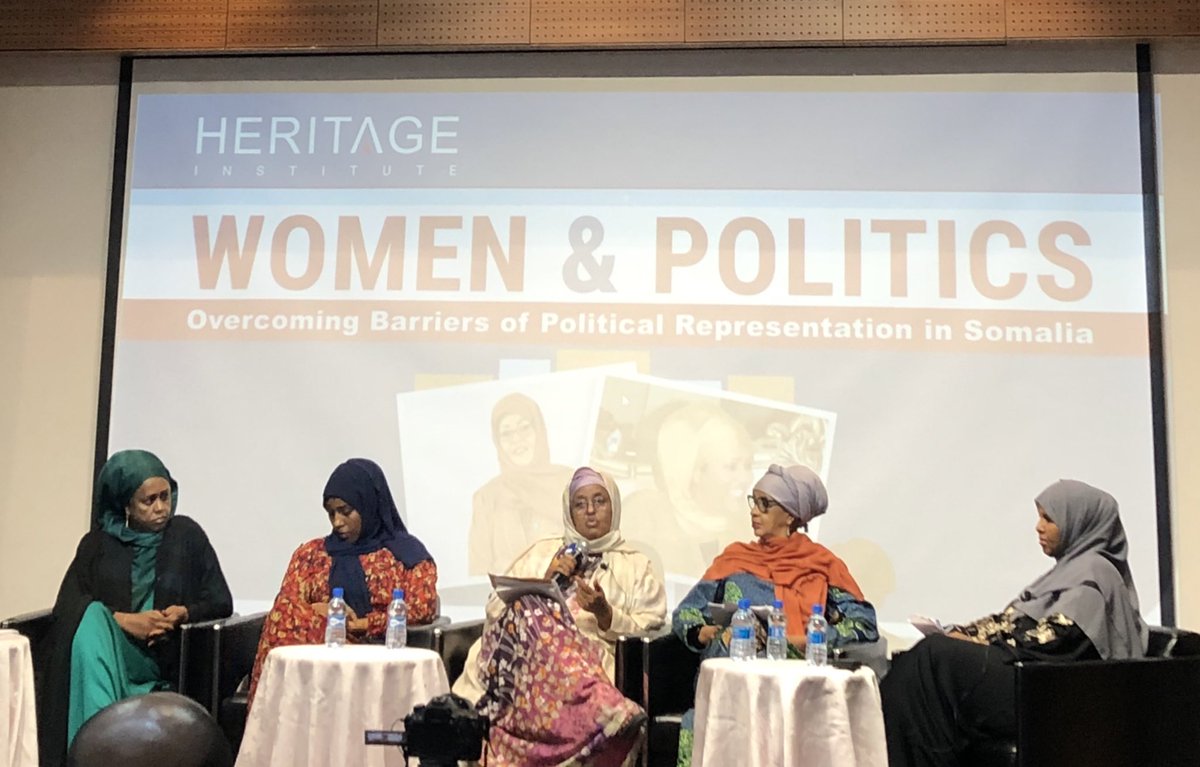 AnalystSomalia's tweet photo. @HIPSINSTITUTE’s Forum for Ideas starts in #Mogadishu; 

Discussants include some of the most prominent #Somali women politicians including @Hanifaxabsade @FawziaYusufAdam @HonSadiaSamatar as well as study author Dr. @ladanaffi and @ZainabSirad, moderated by @DeqaSultan https://t.co/UpPr0FLgpp