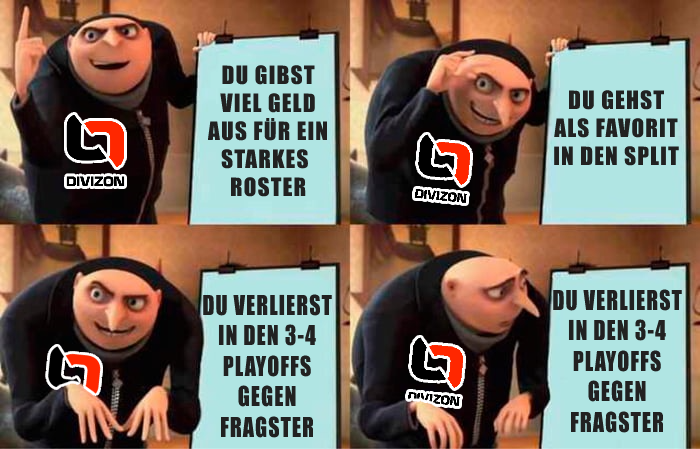 Wir freuen uns schon auf die nächste Runde in den 3-4 <a href="/PrimeLeague/">Die Techniker Prime League</a> Playoffs gegen <a href="/DIVIZONgg/">DIVIZON</a>!

18 Uhr geht es los.