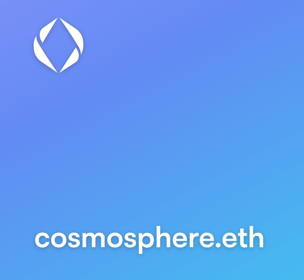 Cosmosphere.eth another ens gem 😎 @EnsSales @ensdomains @ENSCC_eth