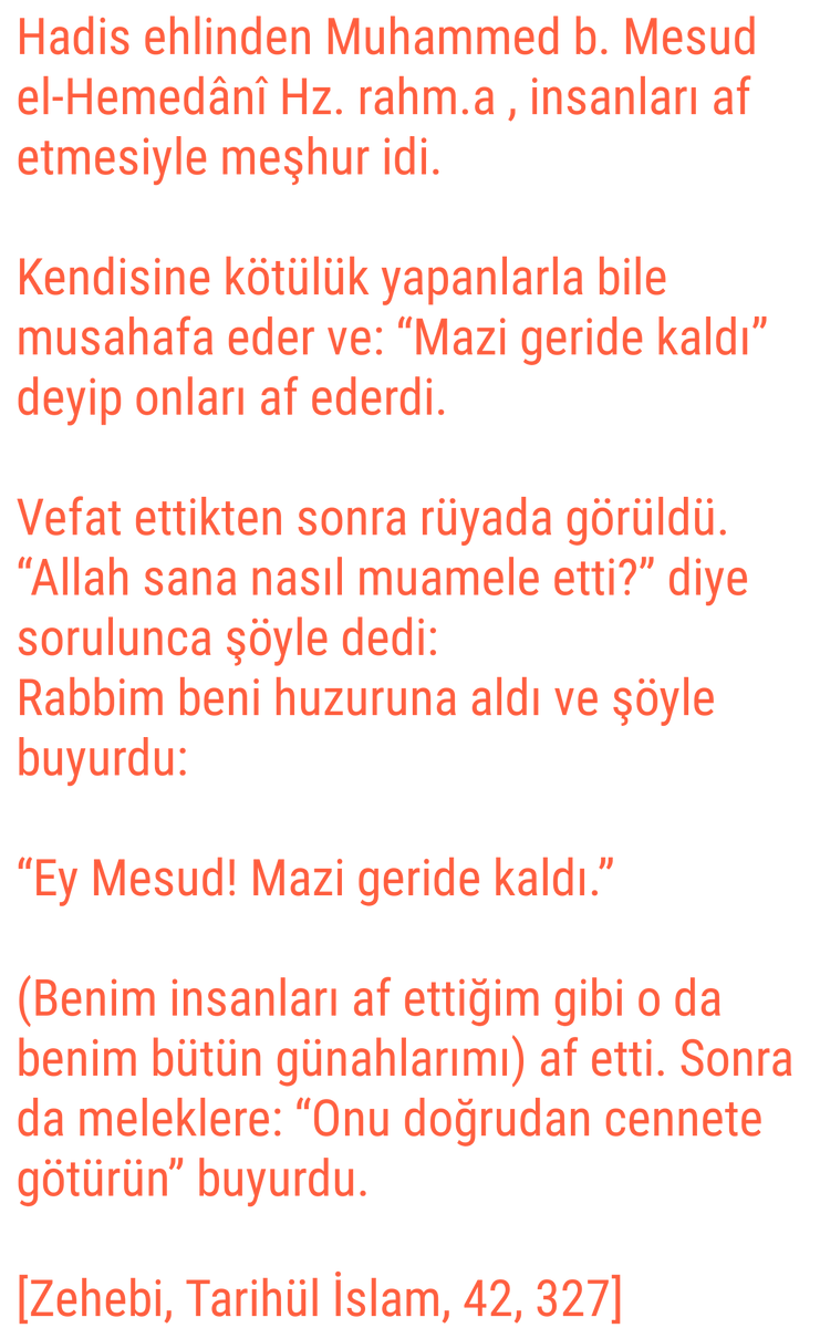a_kilictas's tweet photo. #MuhammedBinMesudElHemedaniHazretleri #HadisEhli #Affetmek #Mazi #Allah https://t.co/qZUkzokCop
